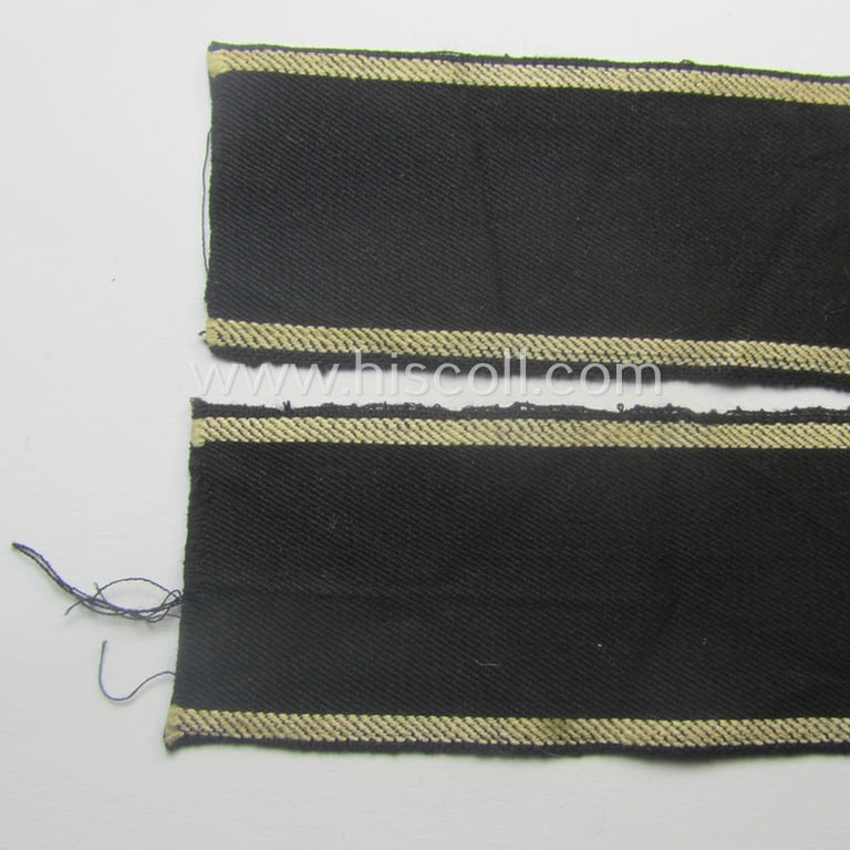Only once before seen - full length and with certainty very scarcely encountered! - neatly 'BeVo'-woven 'Ärmelstreifen' (ie. cuff-title) as was intended for the various (I deem merely civil) staffmembers serving within the: 'HY-Werk Scholven'