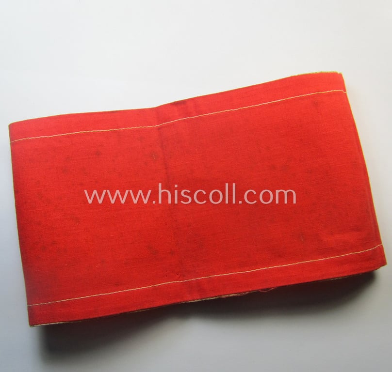 Attractive - and scarcely found! - EM- (ie. NCO-) pattern 'Reichsluftschutzbund' (ie. 'RLB'-) service-armband as was specifically intended for usage by the: 'RLB-Werkluftschutz'