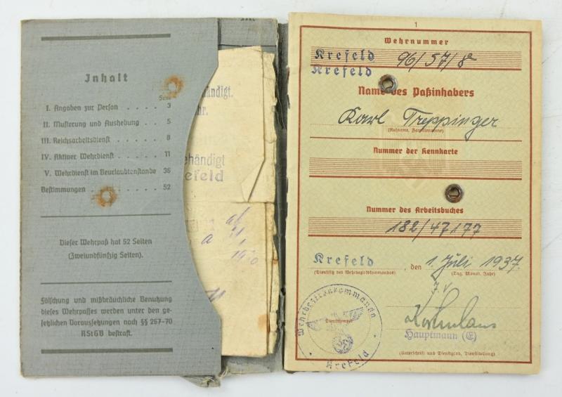 German WH Wehrpass WW1 Veteran