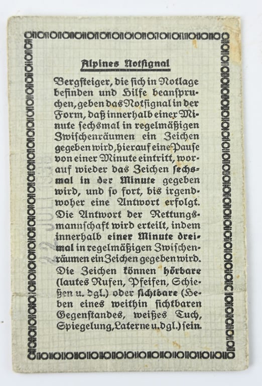 German/Austrian Mountain Association Member Pass