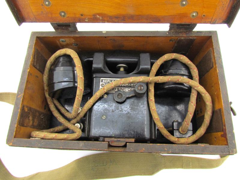 British WWII MK2 Field Telephone Set-F