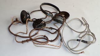Wehrmacht Dfh.b (44) & Rare Dfh.f (43) Headphone...