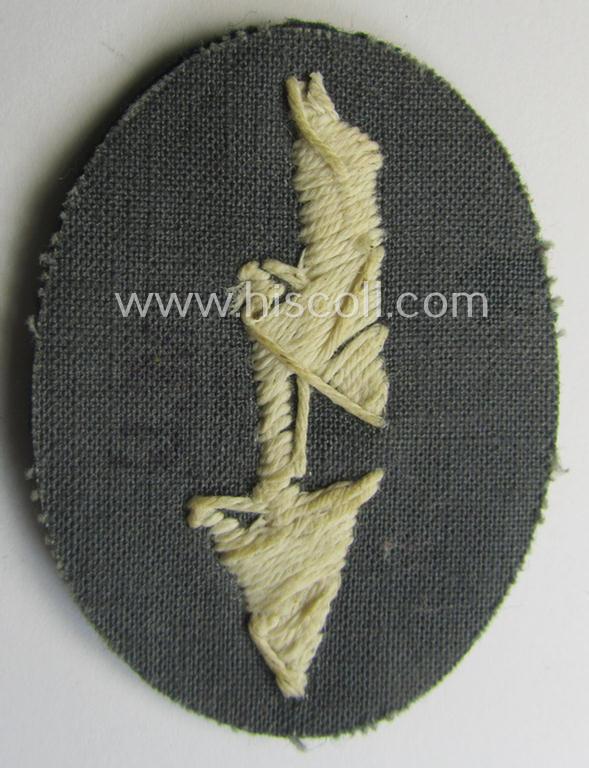 WH (Heeres) trade- and/or special-career insignia ie. hand-embroidered signal-blitz: 'Infanterie-Trpn.'