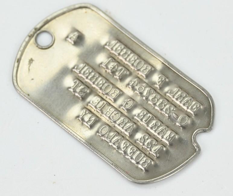 US WW2 Dog-Tag Major 'Earl F. Boebel' 924th FAB