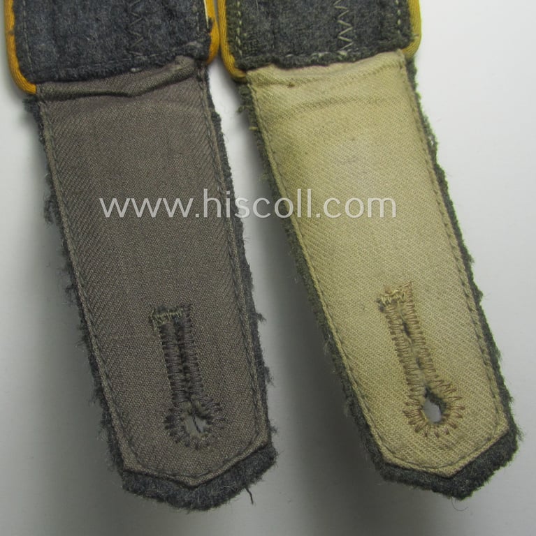 Moderately used- and/or worn, pair of WH (Luftwaffe) NCO-type shoulderstraps as intended for usage by an: 'Unteroffizier der Flieger- o. Fallschirmjäger-Trpn.'