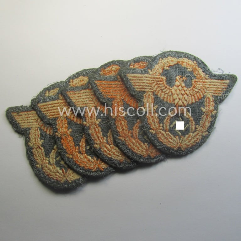 Field-police- (ie. WH-Heeres) related-) arm-eagle (ie. 'Ärmeladler') as was intended for usage by the staff of the notorious 'Feldgendarmerie-Trpn.'