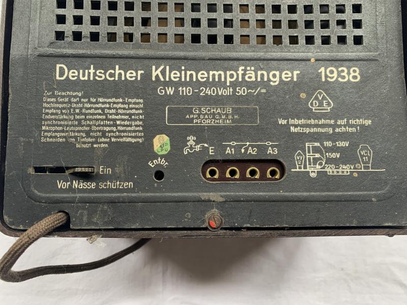 German WW2 'Deutscher Kleinempfänger' -1938-