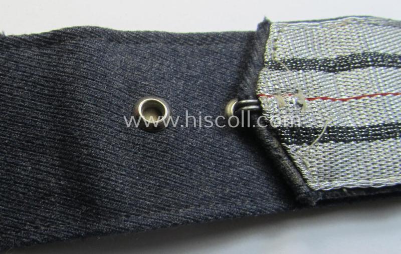 Superb - and/or fully untouched! - WH (Luftwaffe) 'standard-pattern', officers'-dress-model, aluminium-based belt-buckle and 'brocade'-based belt (of the 2nd. pattern) that comes as issued and/or stored for decades