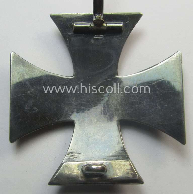 WWI-period 'Eisernes Kreuz 1. Klasse' being a truly converse-shaped and/or genuine silver-based- (ie. '900'-marked!) example that is void of a makers'-designation