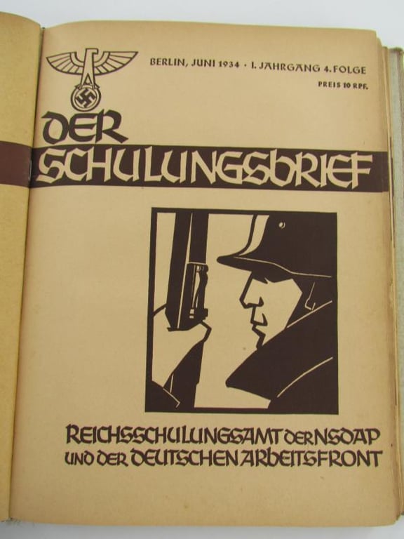 NSDAP Magazine Der Schulungsbrief 1934 In Original Binder
