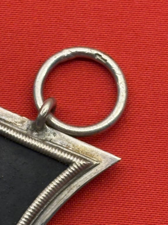 AUTHENTIC WWII IRON CROSS 2ND CLASS RING STAMPED 7, PAUL MEYBAUER OF BERLIN GERMANY FINE CONDITION.