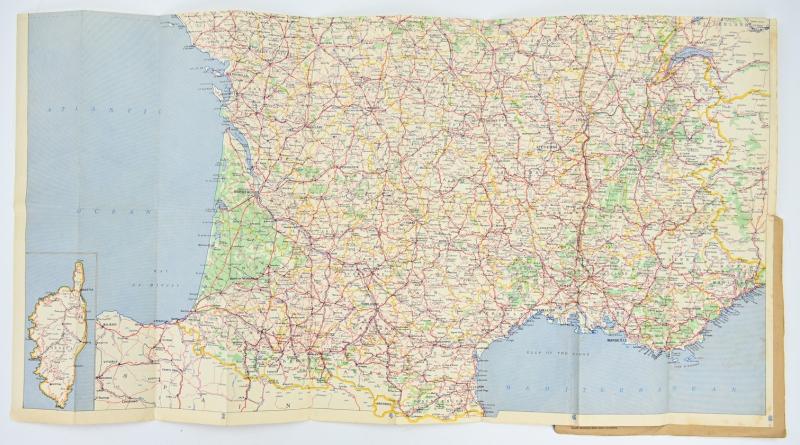 US WW2 Roadmap of France 1944