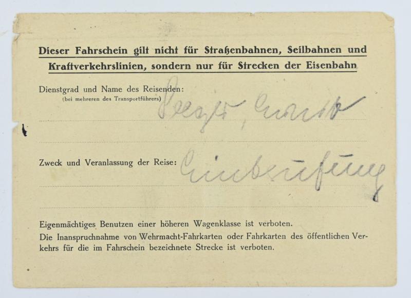 German Waffen-SS Drivers License Paper