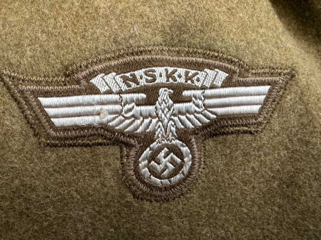 NSKK Greatcoat Complete with insignia....Rare