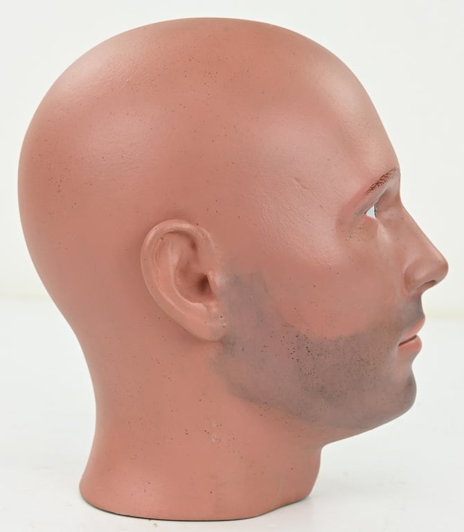 Painted Male Mannequin Head