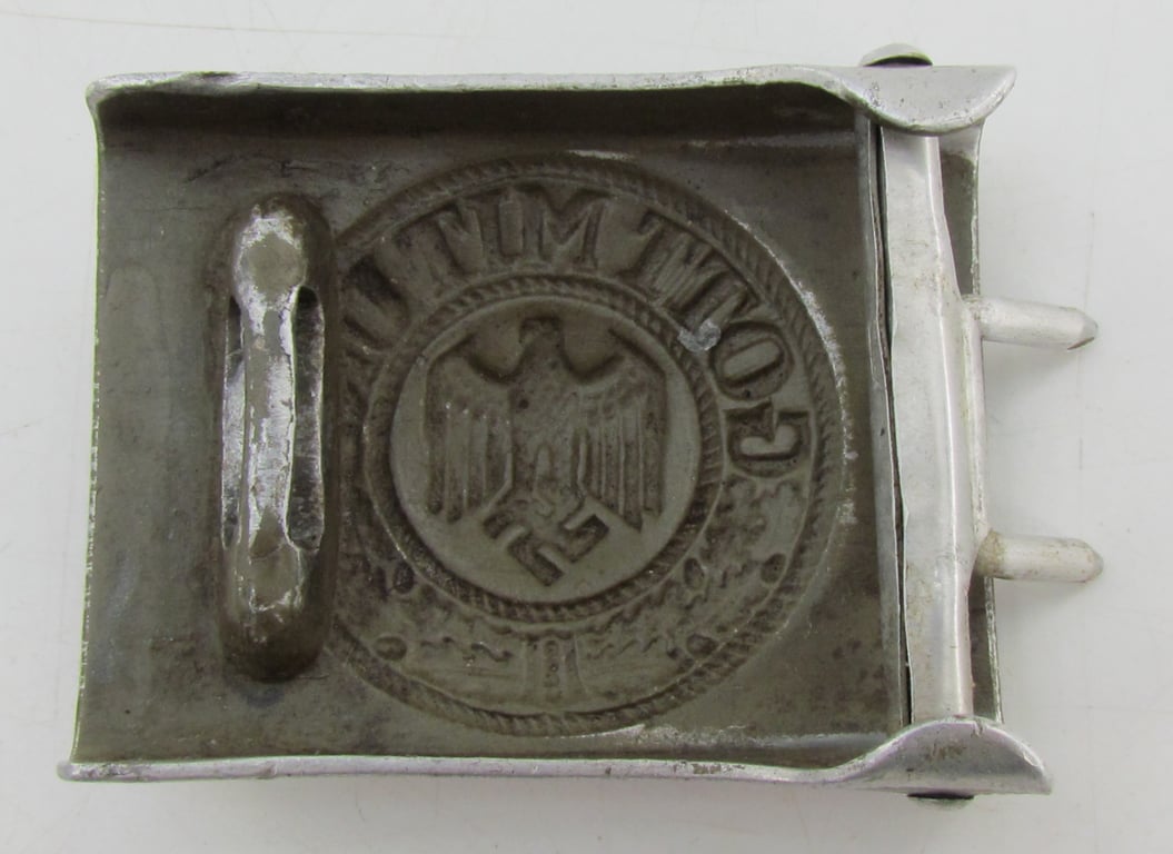 Wehrmacht (Heer) Aluminum Belt Buckle (Green)