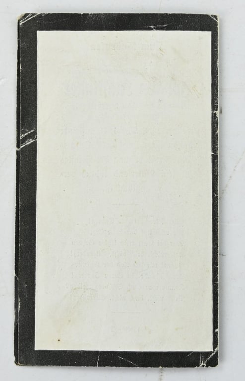 German KM Deathcard Holland Johann Klastinger