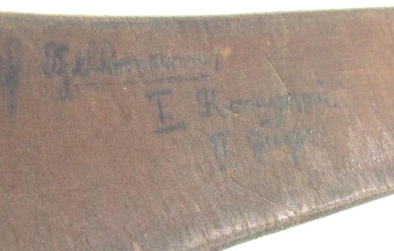 German Leather equipment belt with rare catch ( Police )