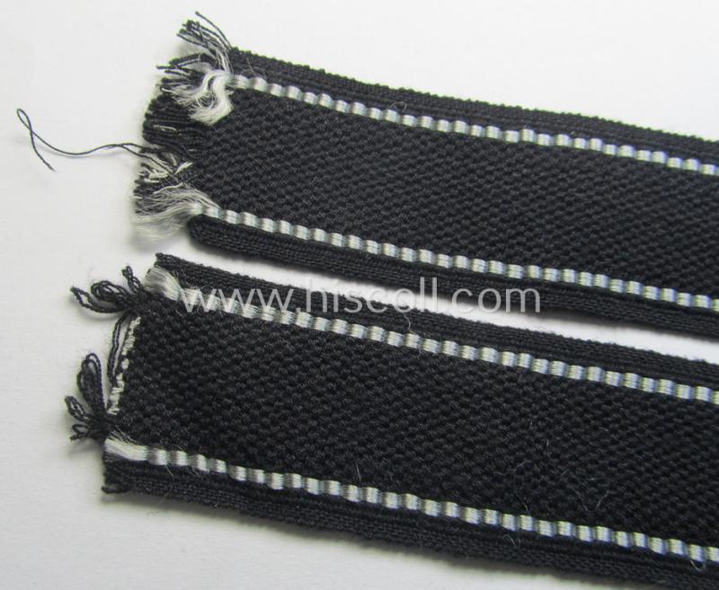 Superb - and rarely encountered! - example of a Waffen-SS, 'semi-BeVo'-pattern, EM- (ie. NCO-) type cuff-title (ie. 'Ärmelstreifen') as was intended for a member of the: '21. Waffen-Grenadier-Division der SS' “Skanderbeg” (ie. 'albanische Nr....