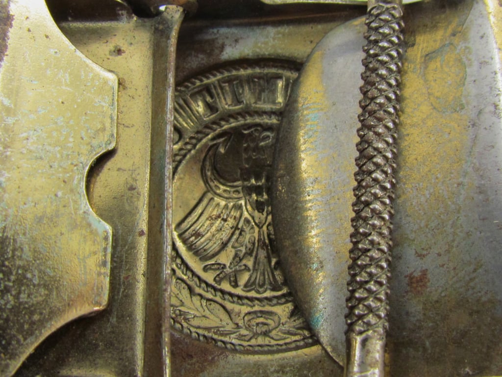 Reichswehr Small Brass EM/NCO Belt Buckle.