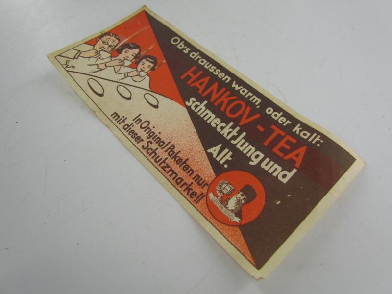 Advertising Label Hankov Tea