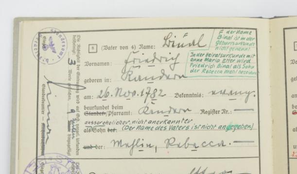 German Third Reich Period 'Ahnenpass'
