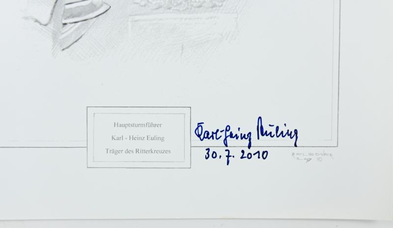 Signature of Waffen-SS KC Recipient 'Karl-Heinz Euling'