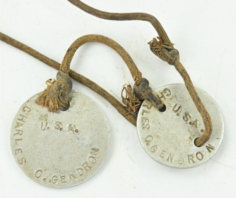 US WW1 Dog-tag Set 'Charles O. Gendron'