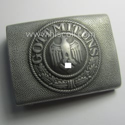 Truly used and/or worn, WH (Heeres) aluminium-based belt-buckle...