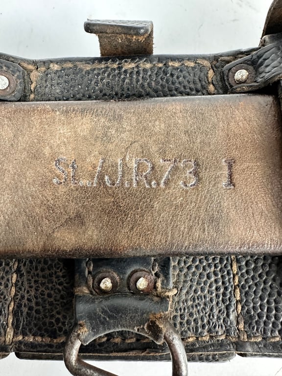 WW2 German Belt,Buckle and 2 K98 pouches "found like this"