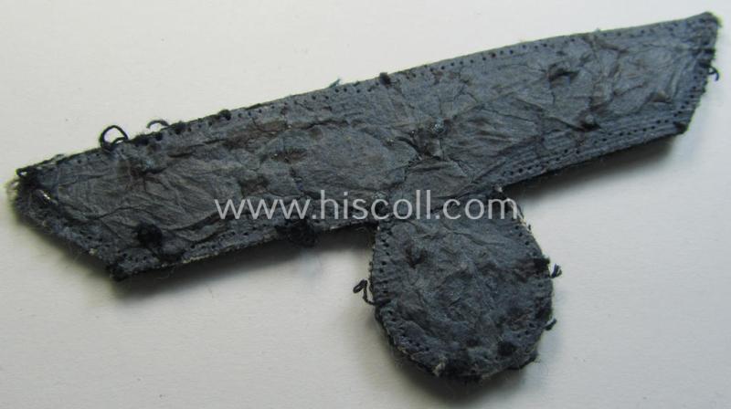 Attractive - and moderately used! - WH (Heeres) officers'-type, hand-embroidered breast-eagle (ie. 'Brustadler für Offiziere') as was executed in bright-silverish-coloured braid as was intended for usage on the various officers'-pattern tunics