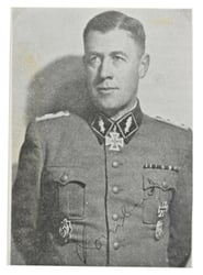 Signature of Waffen-SS Knight's Cross recipient 'Gustav Lombard'