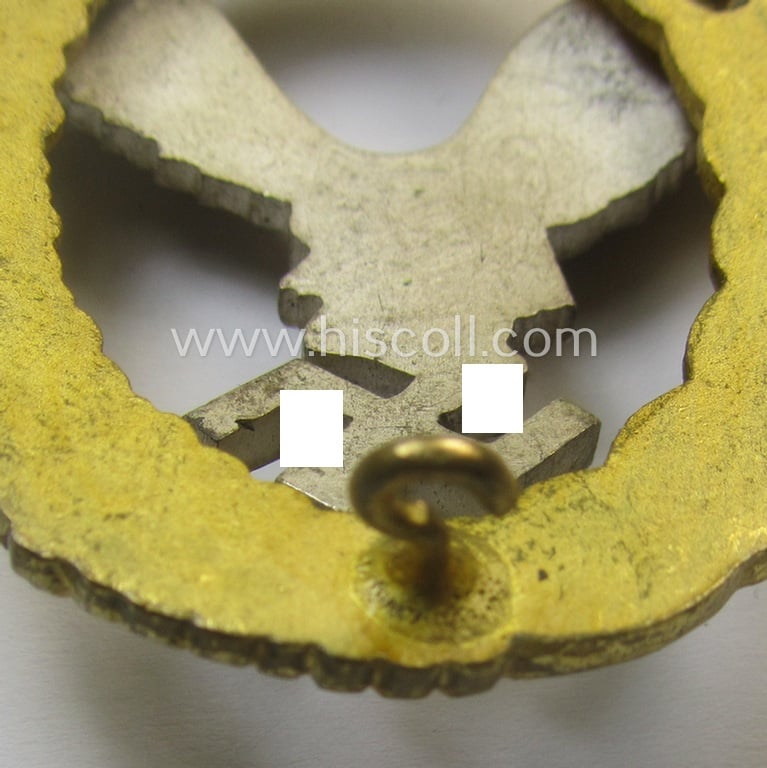 Stunning, WH (Luftwaffe) so-called: 'Gemeinsames Flugzeugführer- u. Beobachterabzeichen' (aka: 'Doppelabzeichen') as produced by the: 'Friedrich Linden'- (ie. 'F.L.L.-') company that comes in a wonderful and only moderately worn, condition