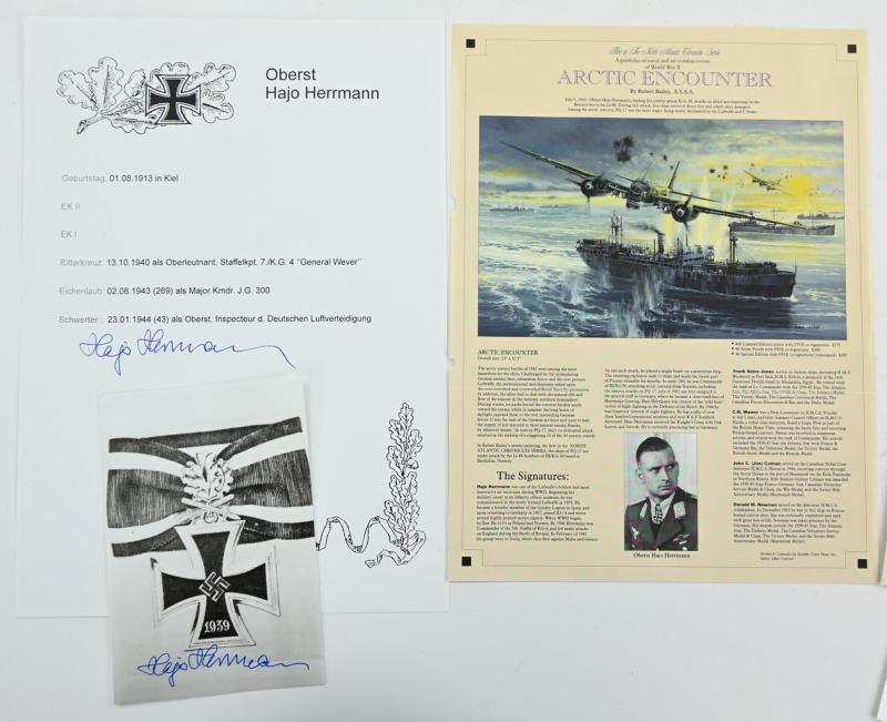Signature of Luftwaffe KC-OLC&S Recipient 'Hajo Hermann'