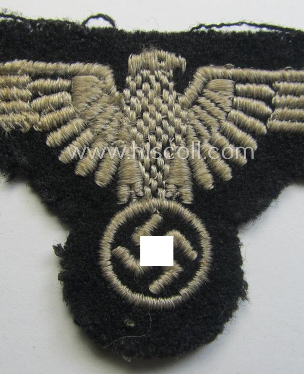 Moderately used 'SS' (ie. 'Waffen-SS'): 'RzM-style' EM- (ie. NCO-) pattern arm-eagle