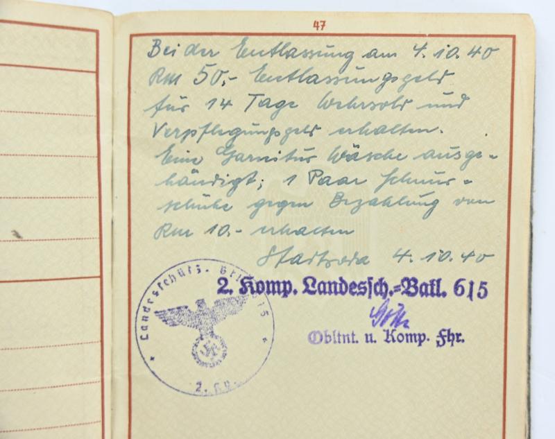 German Wehrpass 'Walter Hahn'