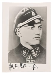 Signature of Waffen-SS Knight's Cross Recipient 'Jakob Lobmeyer'