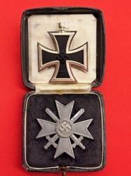 WW2 German Iron Cross & Cased War Merit...