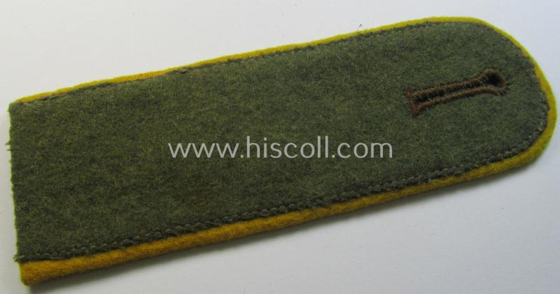 Single - and actually not that often seen! - WH (Heeres) EM-type (ie. 'M36-/M40'-pattern- and 'rounded styled') 'cyphered' shoulderstrap as was intended for usage by a: 'Soldat des Nachrichten-Abteilungs 49'