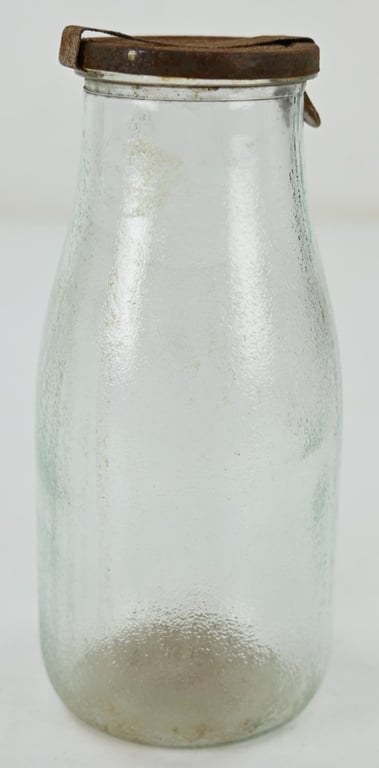 German Third Reich Food Preserve Bottle with Cover