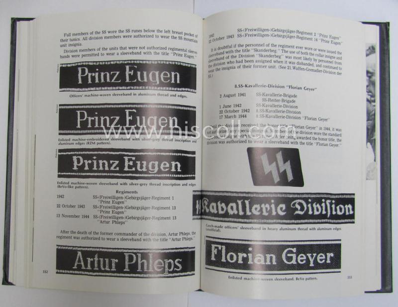 Out-of-print 'Bender-Publishing'-reference-book entitled: 'Cloth insignia of the Waffen-SS' by John R. Angolia (being a first edition as was published in 1983)