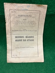 1918 dated pamphlet Defensive Measures Against Gas