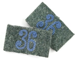 German WH Shoulderboard Slip-ons 'N.R.36'