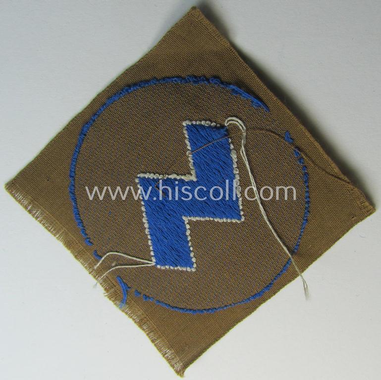 Attractive, DJ (ie. 'Deutsches Jungvolk') arm-badge as was specifically intended for usage by a member who served within the: 'Oberbann 4' (being a 'virtually mint- ie. unissued' example that is void of an 'RzM'-etiket)