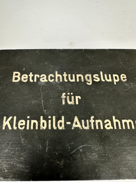 "Betrachtungslupe fur Kleindild-Aufnahmen"