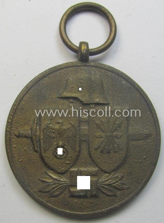 'Errinnerungsmedaille für die Spanischen Freiwilligen im Kampf gegen den Bolschevismus' being a (typical) non-maker-marked example that came mounted onto its (scarcely seen!) long-sized ribbon (ie. 'Bandabschnitt')