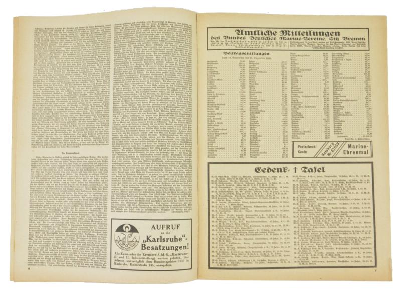 German Reichsmarine Magazine 1930