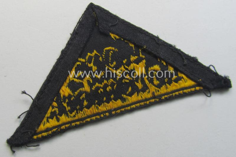 'HJ' ('Hitlerjugend') district-triangle (ie. 'Gebietsdreieck') entitled: 'Nord Nordmark' (being a clearly used- ie worn example that misses its 'RzM'-etiket)