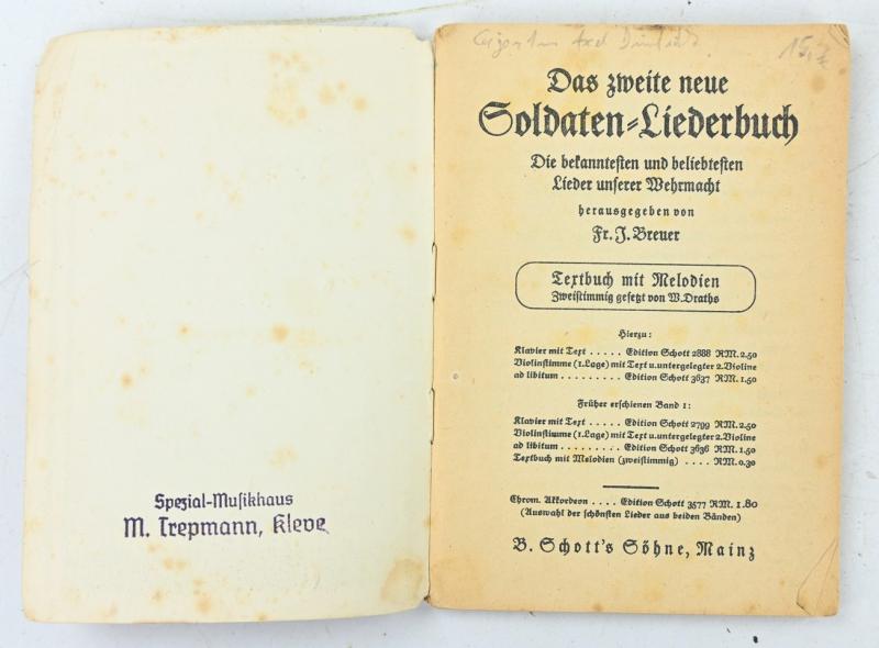 German WH Marching Songs Pocket Book