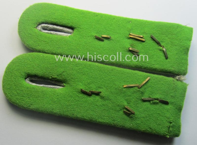 Pair of WH (Heeres) neaty 'cyphered', officers'-type shoulderboards: 'Oberleutnant u. Schützen des Panzer-Grenadier-Rgts. 64' (part of the '16. Panzer-Div.')